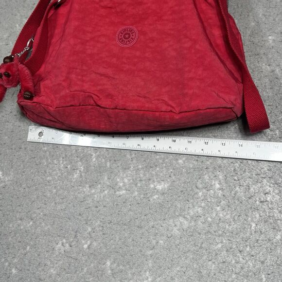 Vintage Y2K Kipling Crossbody Messenger Style Shoulder Hand Bag Keychain Red Pk - Picture 5 of 11